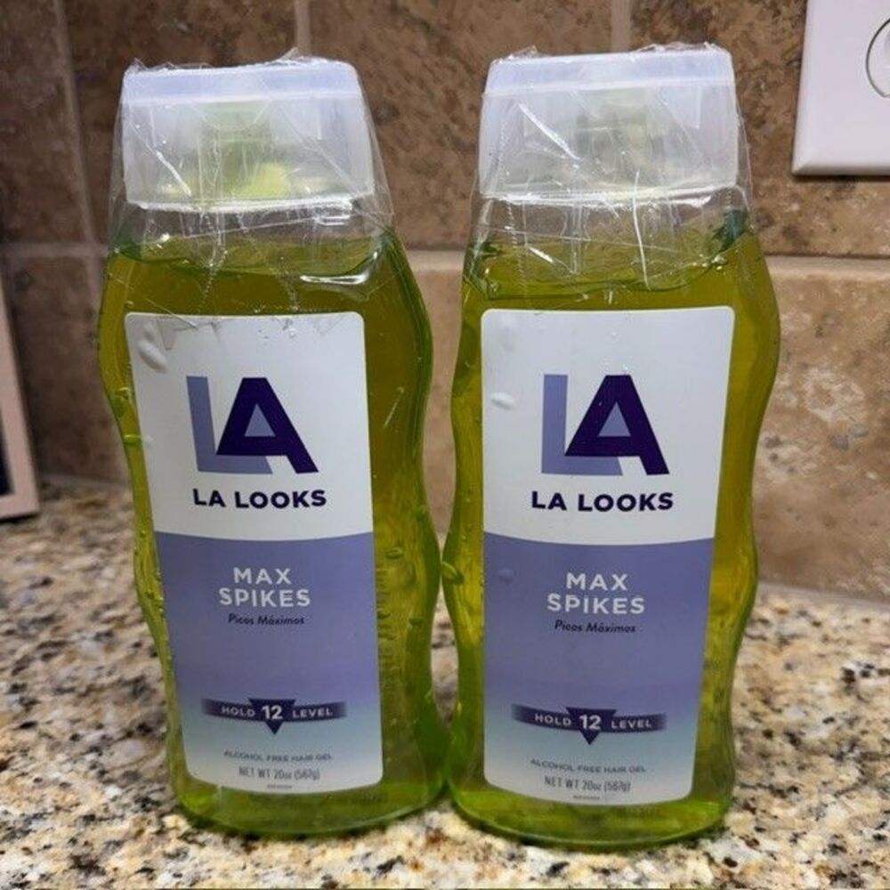 LA Looks Max Spikes Hold Level 12 Alcohol Free Hair Gel 20oz NEW